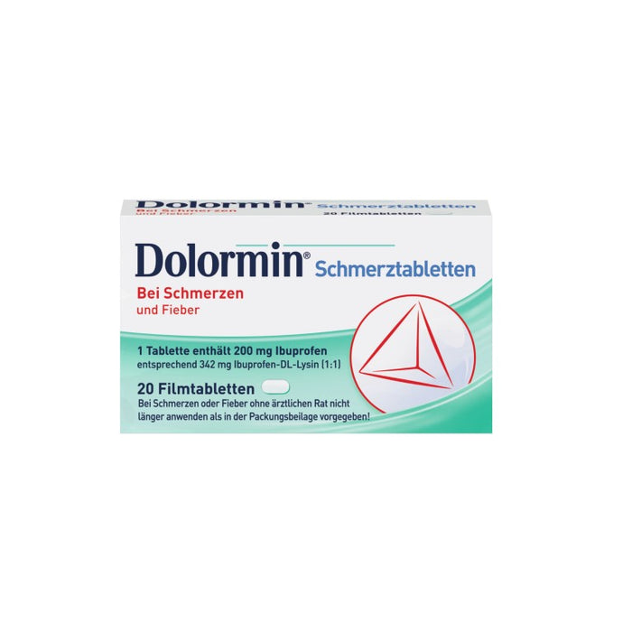 Dolormin Schmerztabletten 200 mg bei Schmerzen und Fieber, 20 St. Tabletten