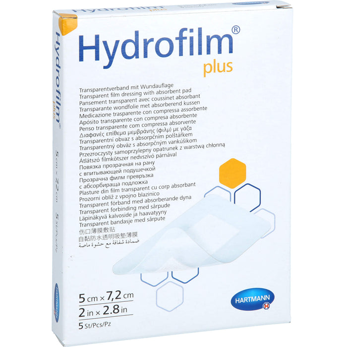 Hydrofilm Plus Transparentverband 5 x 7,2 cm, 5 pcs. Wound dressings