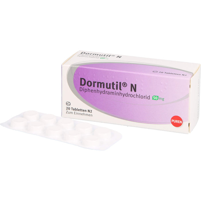 Dormutil N Tabletten bei Einschlaf- und Durchschlafstörungen, 20 pcs. Tablets