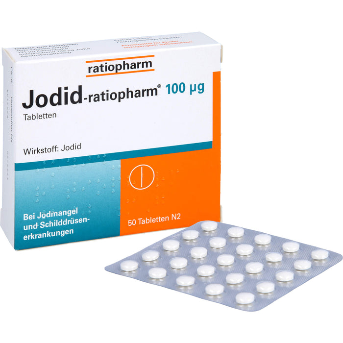 Jodid-ratiopharm 100 µg Tabletten bei Jodmangel, 50 St. Tabletten