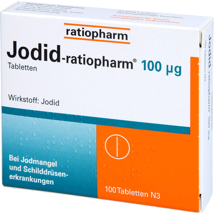 Jodid-ratiopharm 100 µg Tabletten, 100 pcs. Tablets