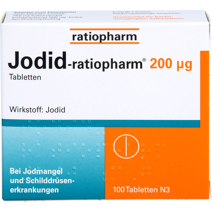 Jodid-ratiopharm 200 µg Tabletten, 100 pcs. Tablets