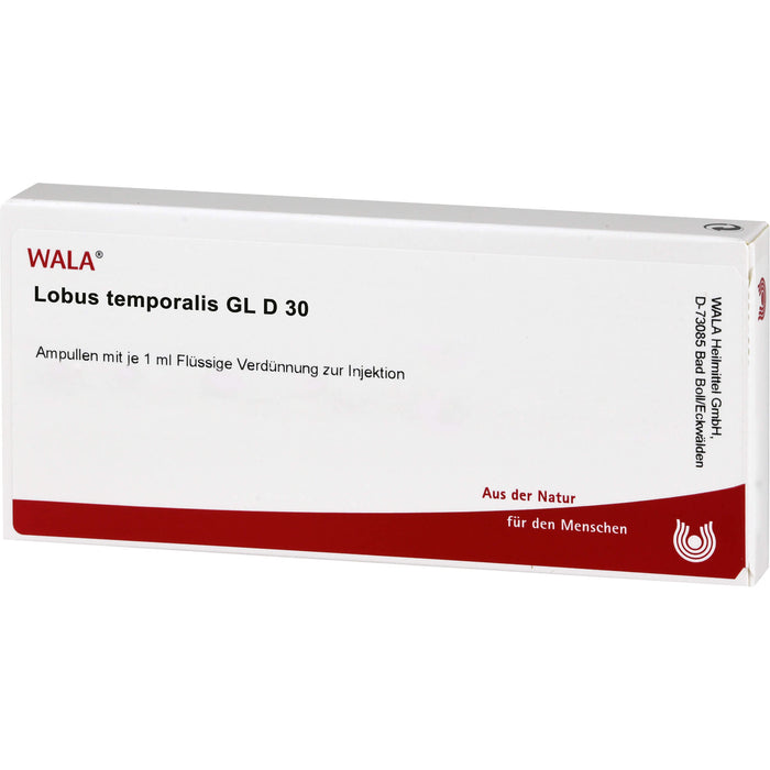 WALA Lobus temporalis GL D30 flüssige Verdünnung, 10 pcs. Ampoules