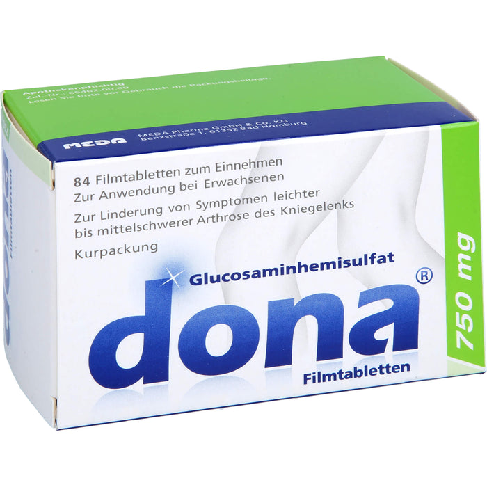 dona 750 mg Tabletten bei Arthrose des Kniegelenks, 84 pcs. Tablets