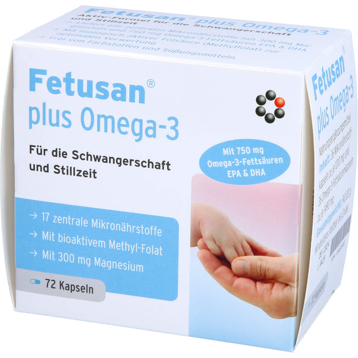 Fetusan plus Omega-3 Kapseln für Schwangerschaft und Stillzeit, 72 pc Capsules