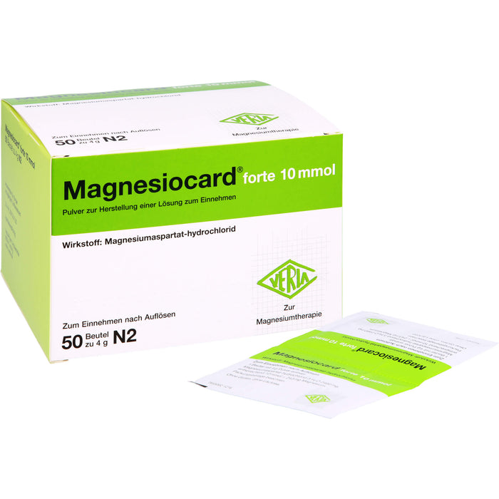 Magnesiocard forte 10 mmol Pulver zur Behandlung bei Magnesiummangel, 50 pc Sachets