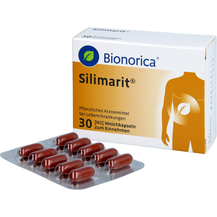 Silimarit Weichkapseln bei Lebererkrankungen, 30 pc Capsules