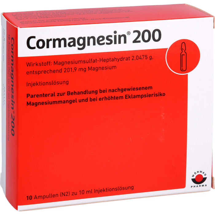 Cormagnesin 200; Injektionslösung, 10X10 ml AMP