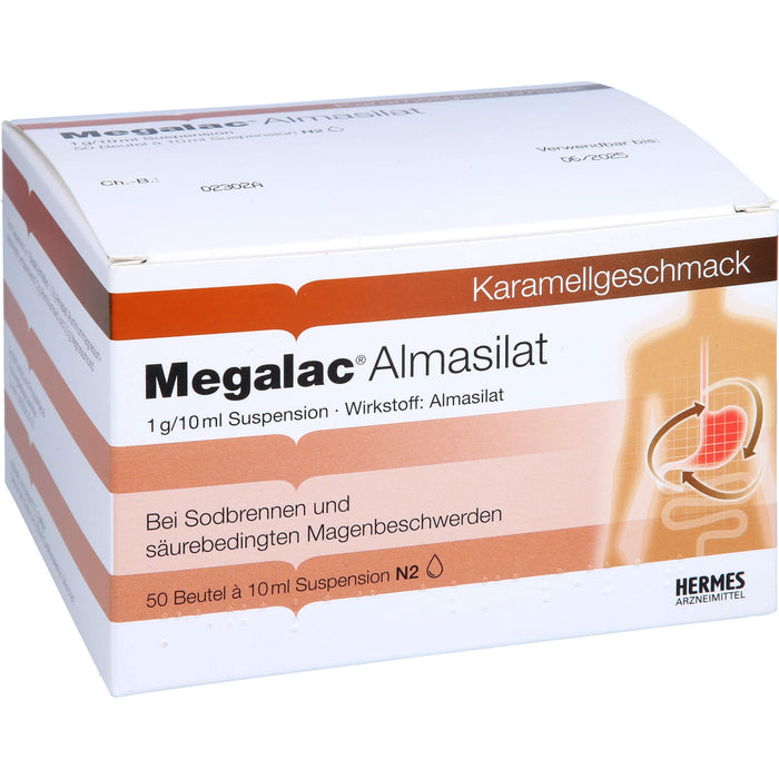 Megalac Almasilat 1 g/10 ml Suspension Beutel, 50X10 ml SUS