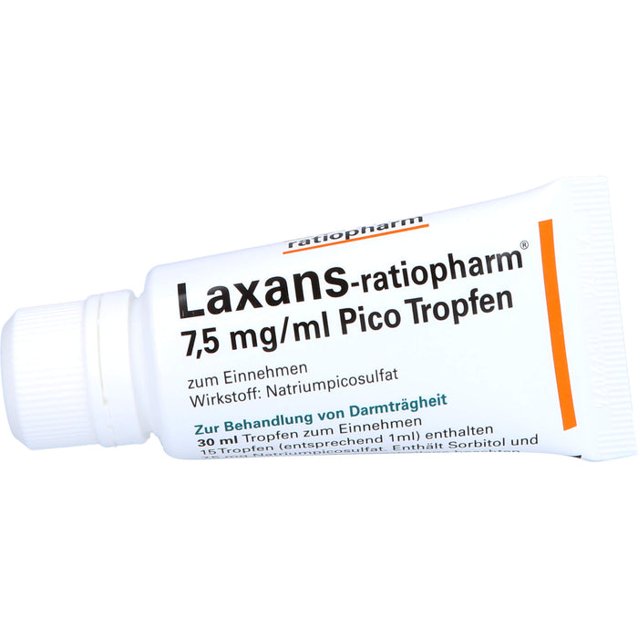 Laxans-ratiopharm 7,5 mg/ml Pico Tropfen zum Einnehmen, 30 ml Lösung