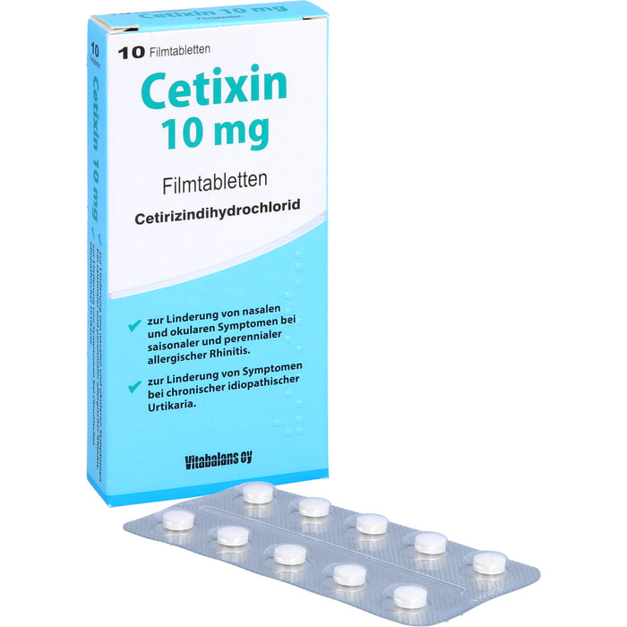 Cetixin 10 mg Filmtabletten bei Allergien, 10 St. Tabletten