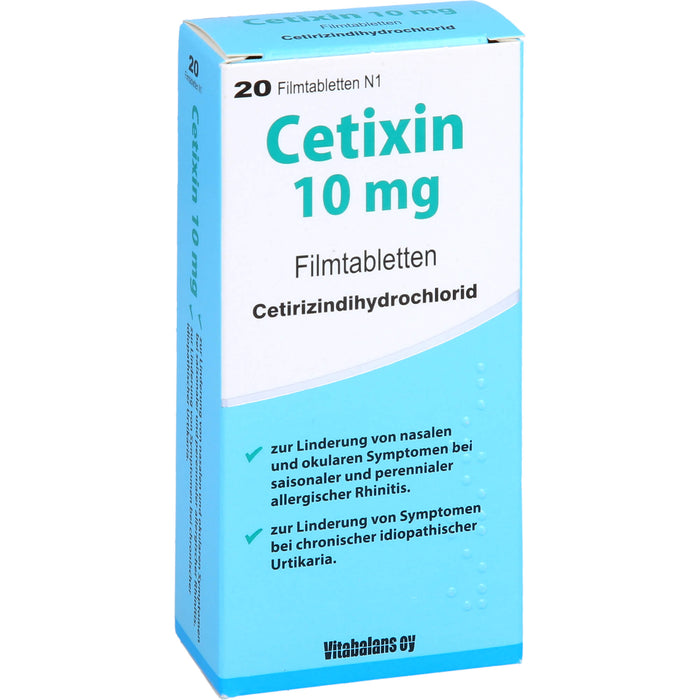 Cetixin 10 mg Filmtabletten bei Allergien, 20 pc Tablettes