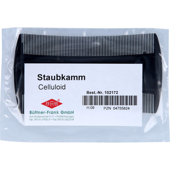 Büttner-Frank Staubkamm aus Celluloid, 1 pc Peigne