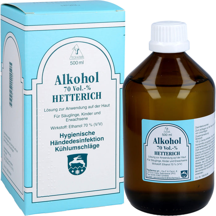 ALKOHOL 70 VOL % HETTERICH, 500 ml LOE