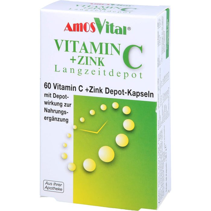 AmosVital Vitamin C+Zink Depot Kapseln, 60 pcs. Capsules