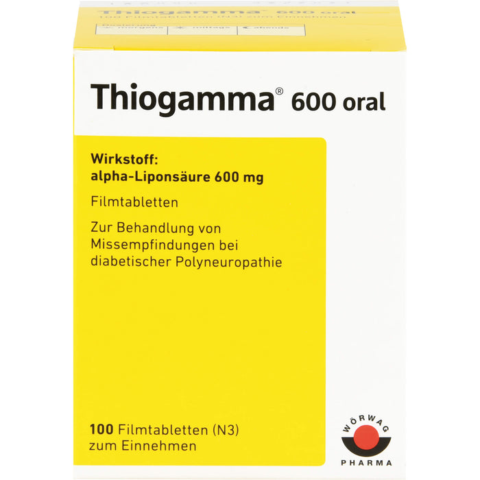 Thiogamma 600 oral Filmtbl., 100 pc Tablettes