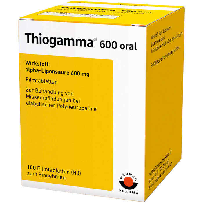 Thiogamma 600 oral Filmtbl., 100 pcs. Tablets