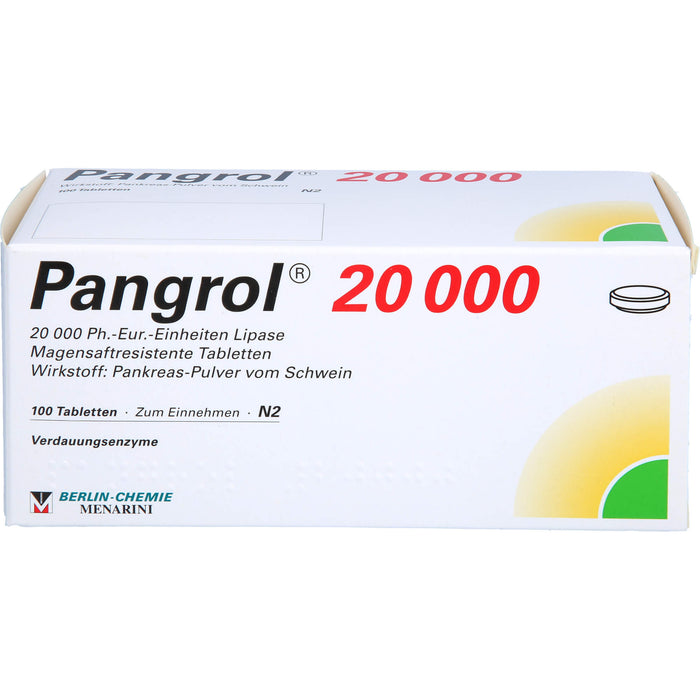 BERLIN-CHEMIE Pangrol 20000 Filmtabletten Verdauungsenzyme, 100 pcs. Tablets