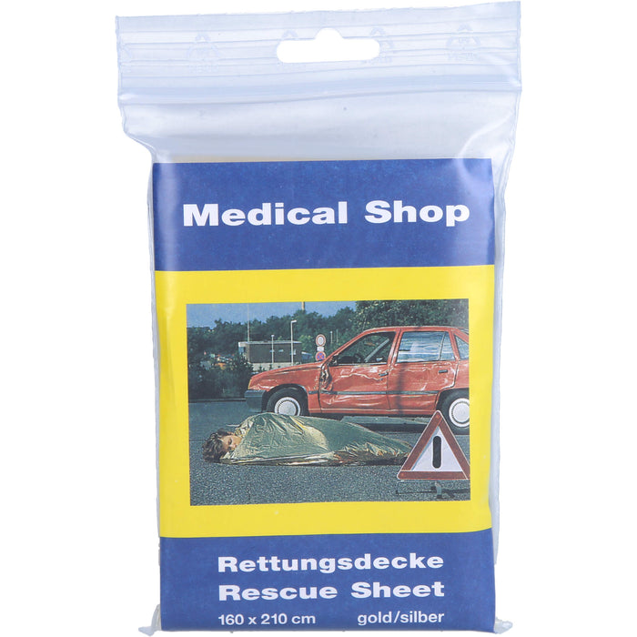 Medical Shop Rettungsdecke gold/silber 160 x 210 cm, 1 pc Paquet