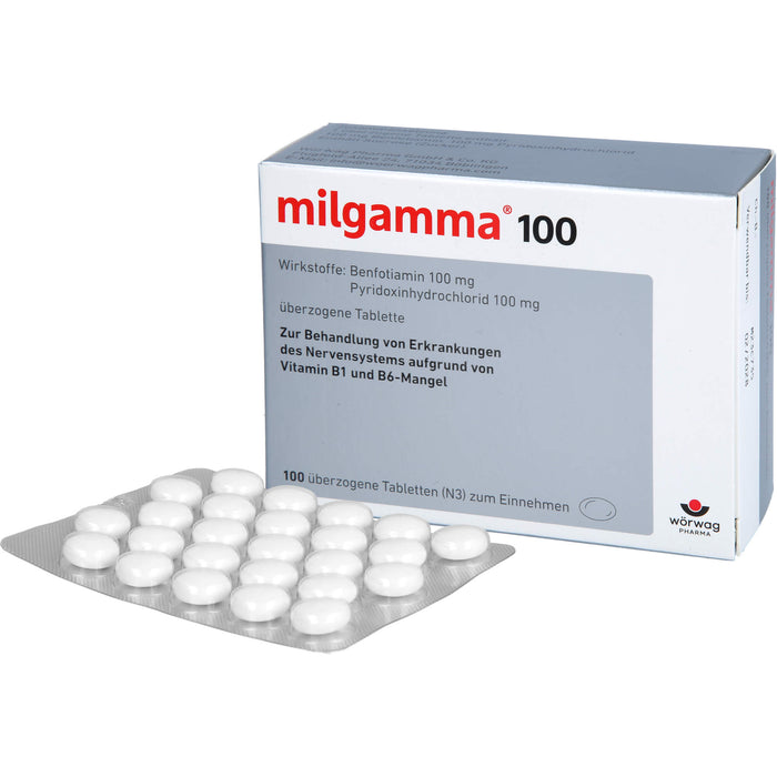 milgamma 100 Tabletten bei Mangel der Vitamine B1 und B6, 100 pcs. Tablets