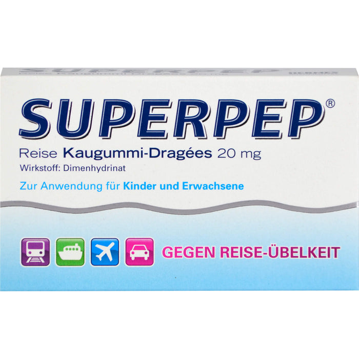 SUPERPEP Reise Kaugummi-Dragees, 10 pcs. Chewing gum