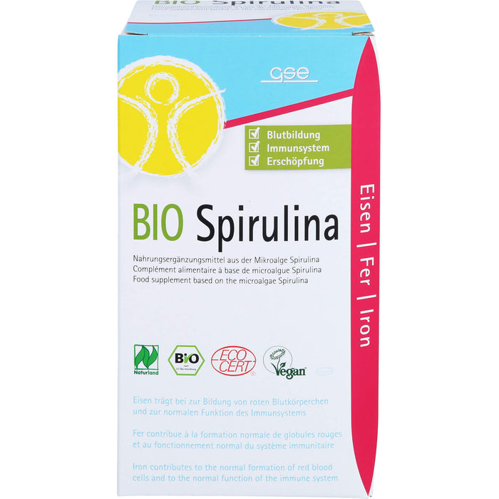 GSE Spirulina 500 mg Bio Naturland Tabletten, 550 pc Tablettes