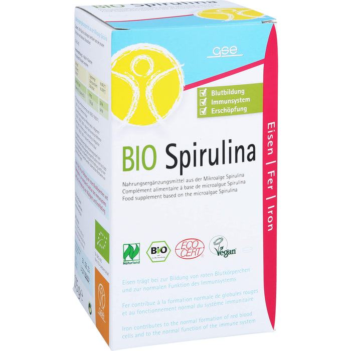 GSE Spirulina 500 mg Bio Naturland Tabletten, 550 pcs. Tablets