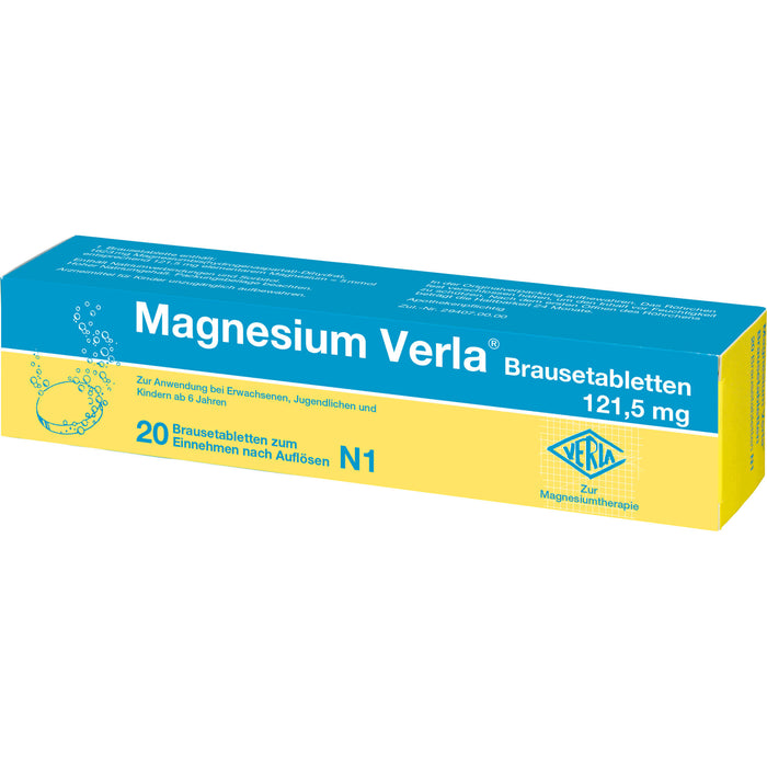 Magnesium Verla 121,5 mg Brausetabletten, 20 pcs. Tablets