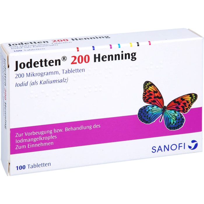 Jodetten 200 Henning, 200 Mikrogramm, Tabletten, 100 pcs. Tablets