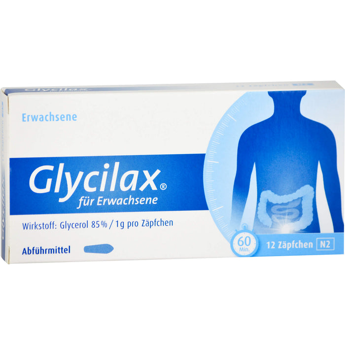 Glycilax für Erwachsene Zäpfchen Abführmittel, 12 St. Zäpfchen