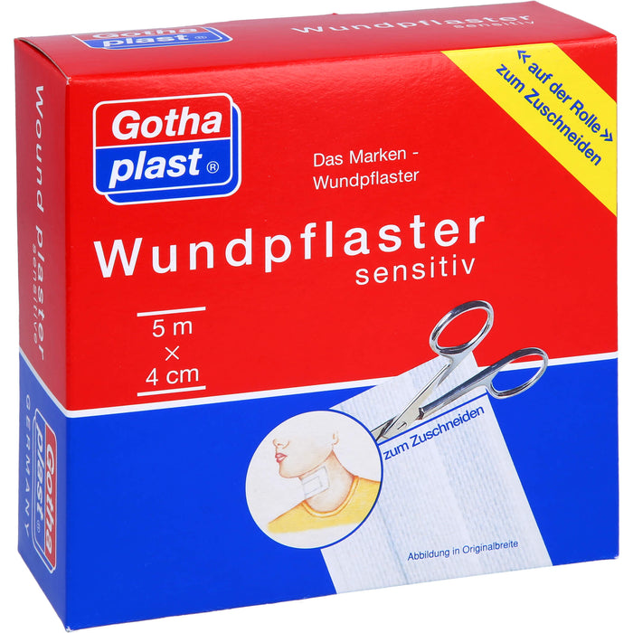 Gothaplast Wundpflaster sensitiv 5 m x 4 cm zum Zuschneiden, 1 St. Pflaster