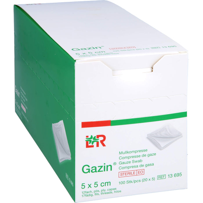 Gazin Kompresse 5x5cm 8fach steril, 20X5 St KOM