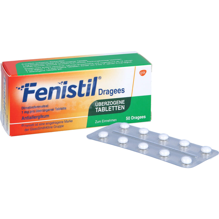 Fenistil kohlpharma Dragees bei Allergien, 50 pc Tablettes