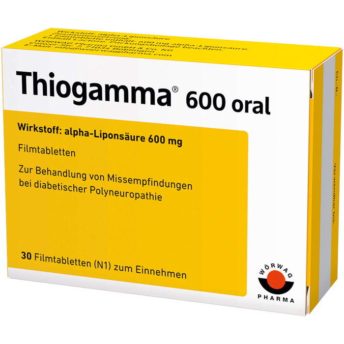 Thiogamma 600 oral Filmtabletten, 30 pcs. Tablets