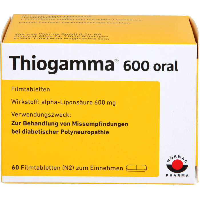 Thiogamma 600 oral Filmtbl., 60 St. Tabletten