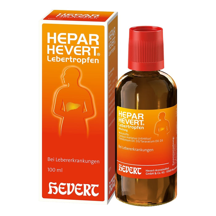 Hepar Hevert Lebertropfen zur Behandlung von Leberfunktionsstörungen, 100 ml Lösung