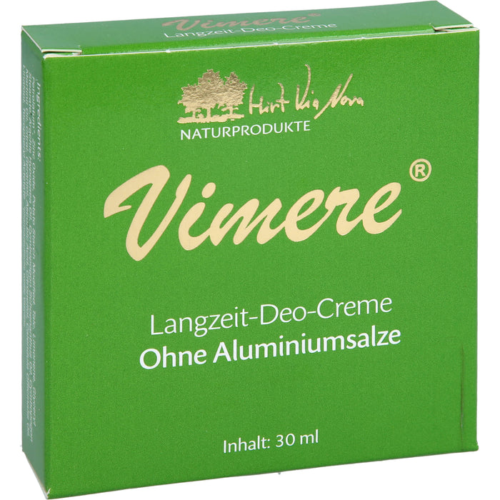 Vimere Langzeit-Deo-Creme ohne Aluminiumsalze, 30 ml Cream