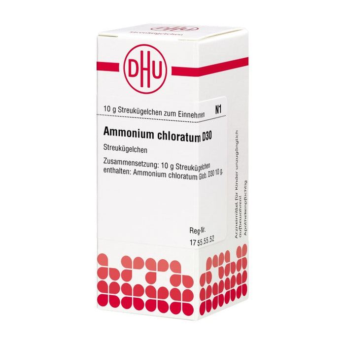 Ammonium chloratum D30 DHU Globuli, 10 g Globuli