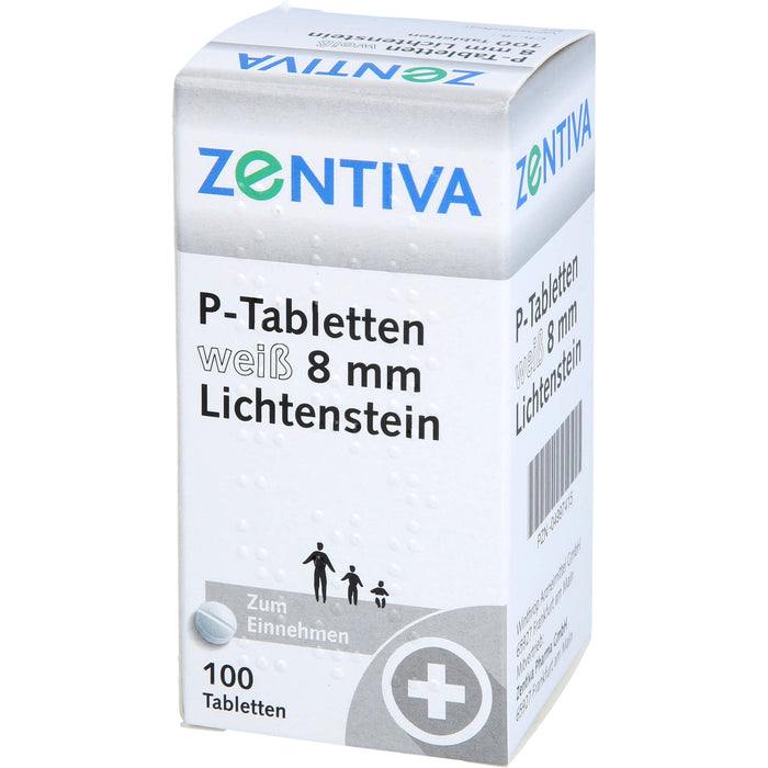 Lichtenstein P-Tabletten weiß 8 mm, 100 pc Tablettes