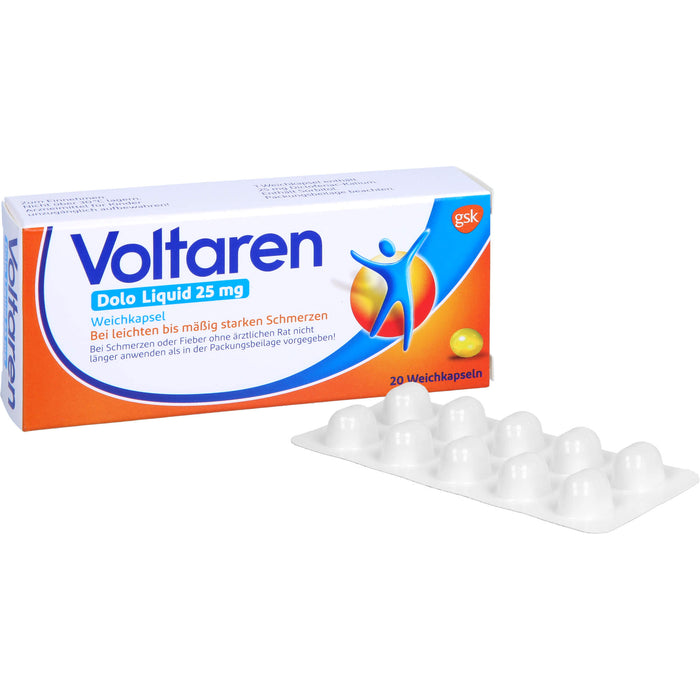 Voltaren Dolo Liquid 25 mg Weichkapseln, 20 pcs. Capsules