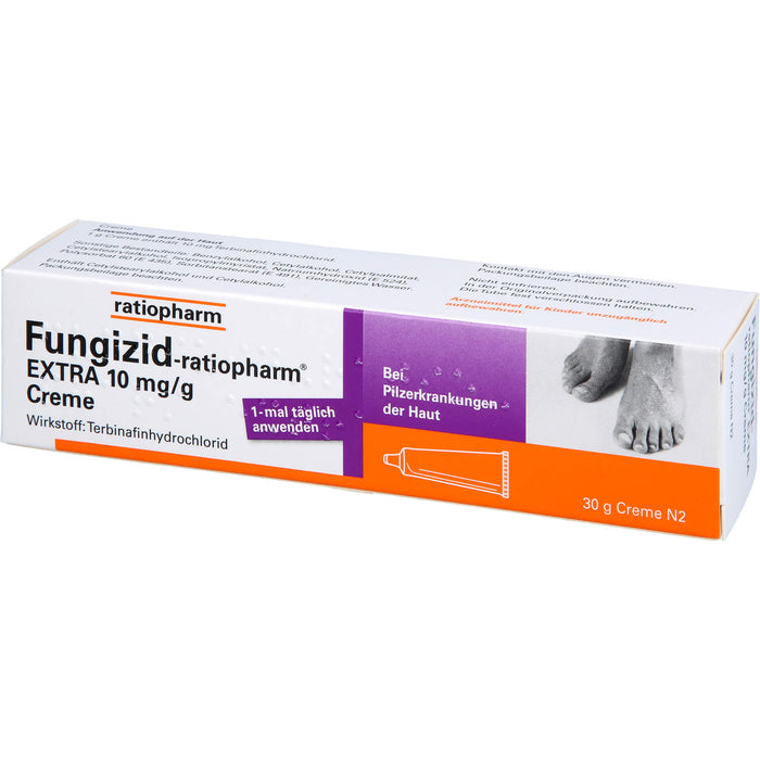 Fungizid-ratiopharm Extra Creme bei Pilzerkrankungen der Haut, 30 g Creme