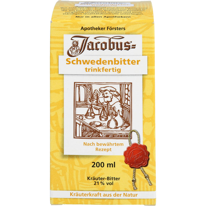 Jacobus Schwedenbitter trinkfertige Mischung aus erlesenen Kräutern und Wurzeln, 200 ml Lösung