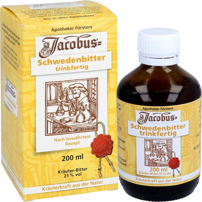 Jacobus Schwedenbitter trinkfertige Mischung aus erlesenen Kräutern und Wurzeln, 200 ml Lösung