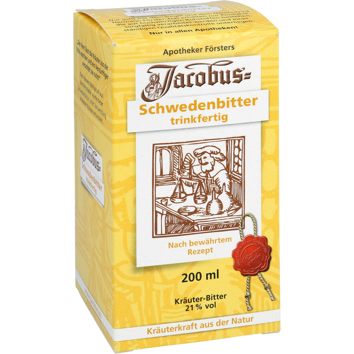 Jacobus Schwedenbitter trinkfertige Mischung aus erlesenen Kräutern und Wurzeln, 200 ml Lösung