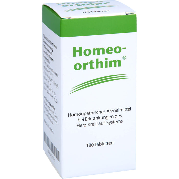 Homeo Orthim Tabletten bei Erkrankungen des Herz-Kreislauf-Systems, 180 pcs. Tablets