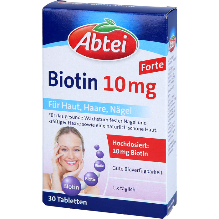 Abtei Biotin 10 mg Tabletten für Haut, Haare und Nägel, 30 pcs. Tablets