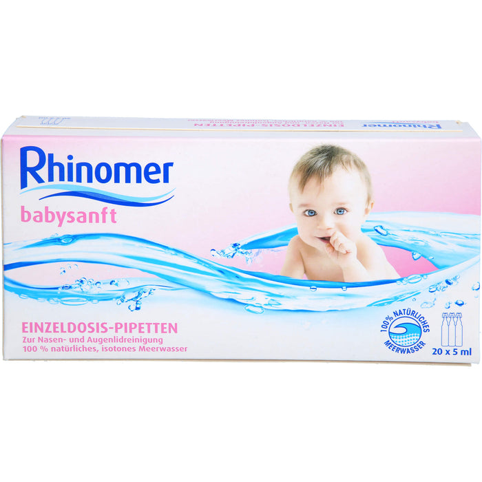 Rhinomer Babysanft Meerwasser Einzeldosis-Pipetten bei Babyschnupfen, 20 pc Pipettes à dose unique