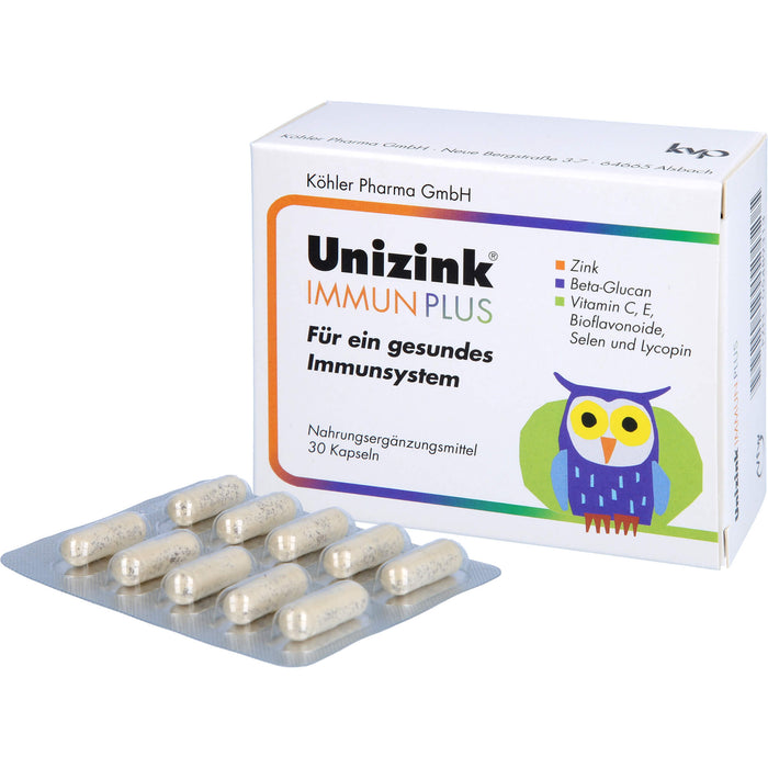 Unizink Immun Plus Kapseln für ein gesundes Immunsystem, 30 pcs. Capsules