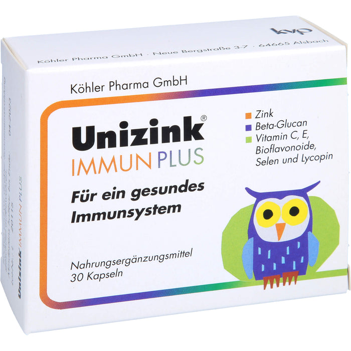 Unizink Immun Plus Kapseln für ein gesundes Immunsystem, 30 St. Kapseln