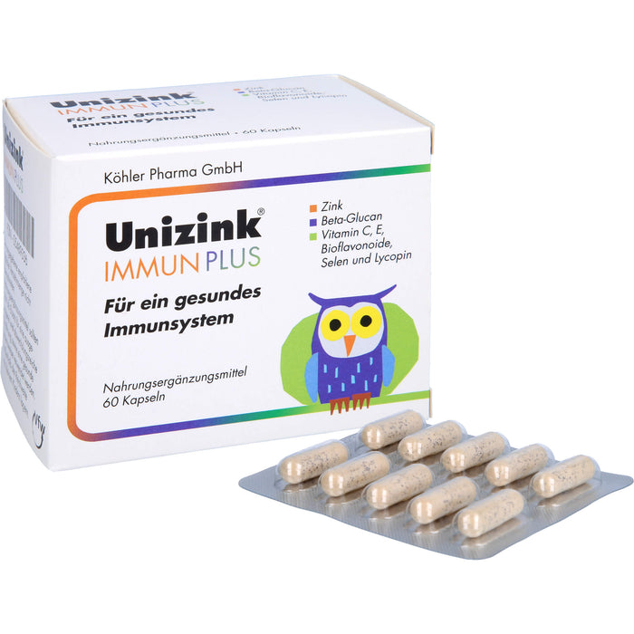 Unizink Immun Plus Kapseln für ein gesundes Immunsystem, 60 St. Kapseln